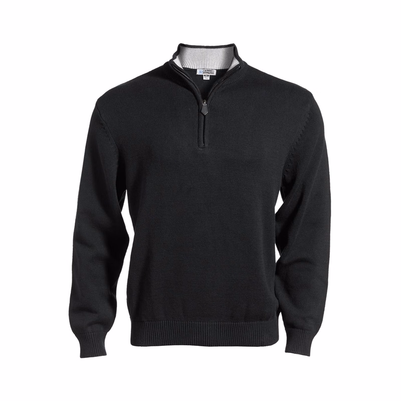 Cotton Blend Unisex 1/4 Zip Sweater