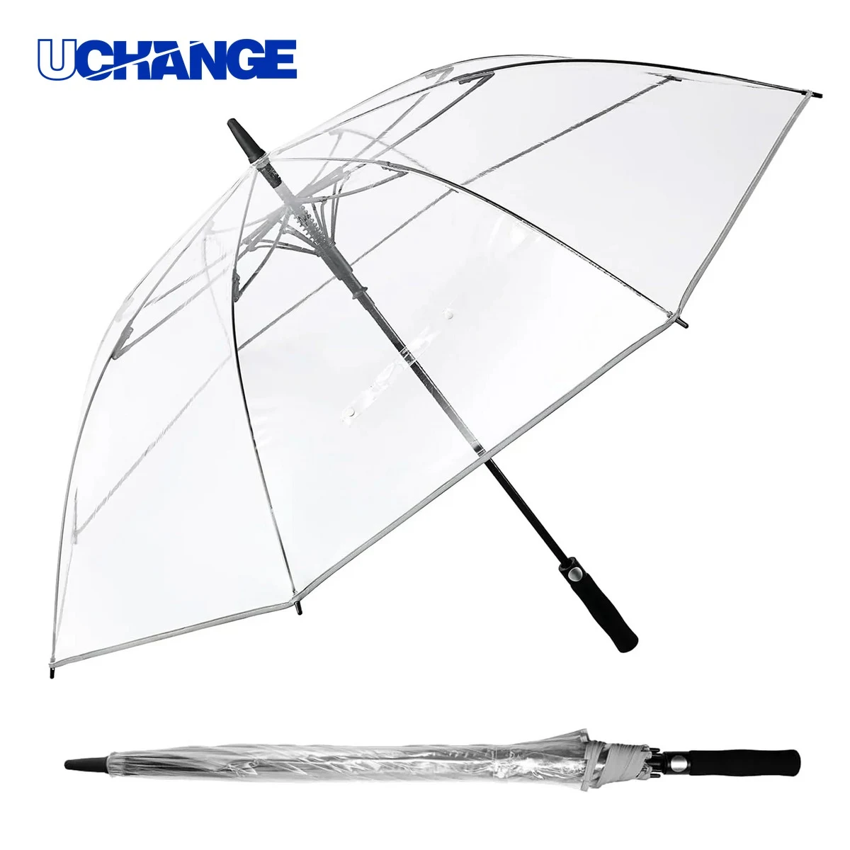 54 Inch Arc Clear Automatic Umbrella 1