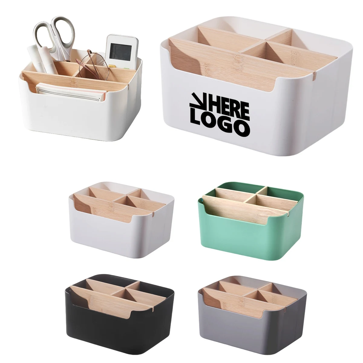 5 Compartments Table Storage Box 1