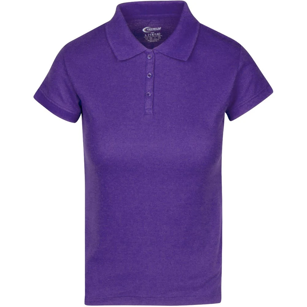 Juniors' Polo Uniform Shirts - Purple Size XL 1