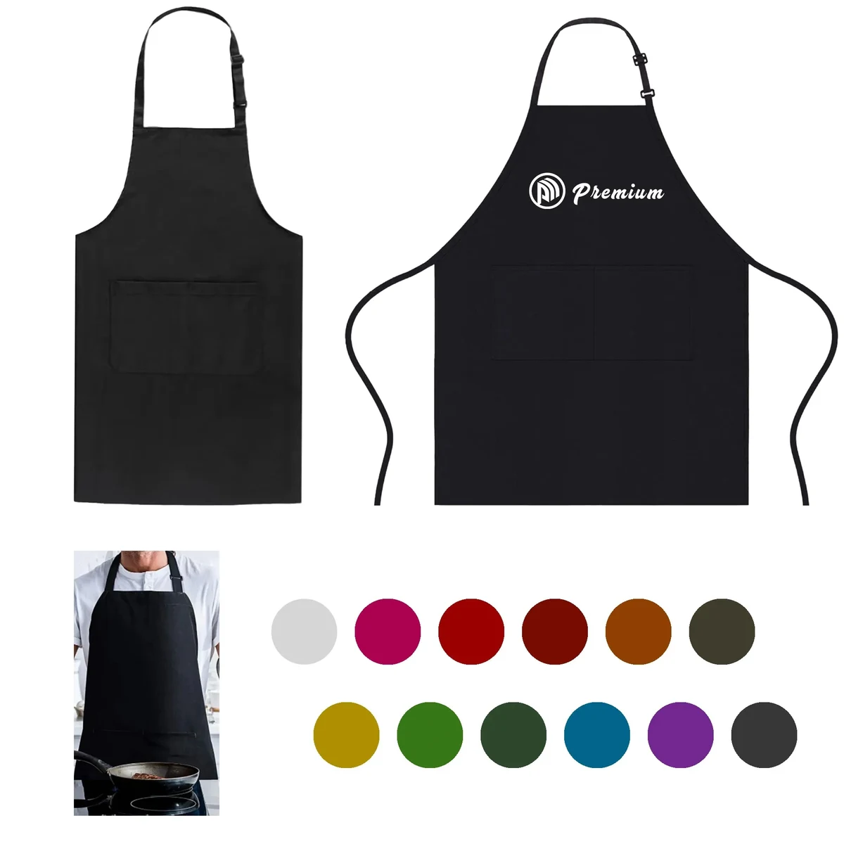 Polyester Bib Chef Apron 1