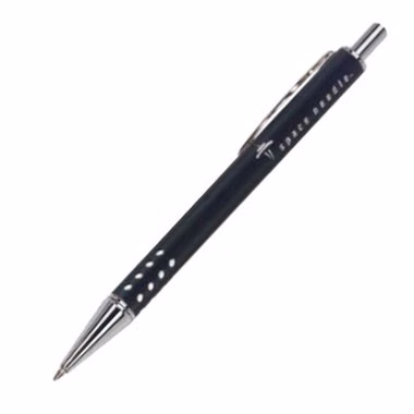 Apollo Ball Point Pen - Black with Chrome Trim