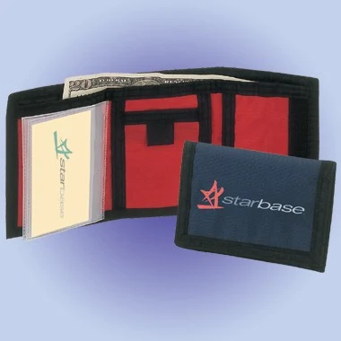 Nylon Tri-Fold Wallet With a Coin Compartment 1