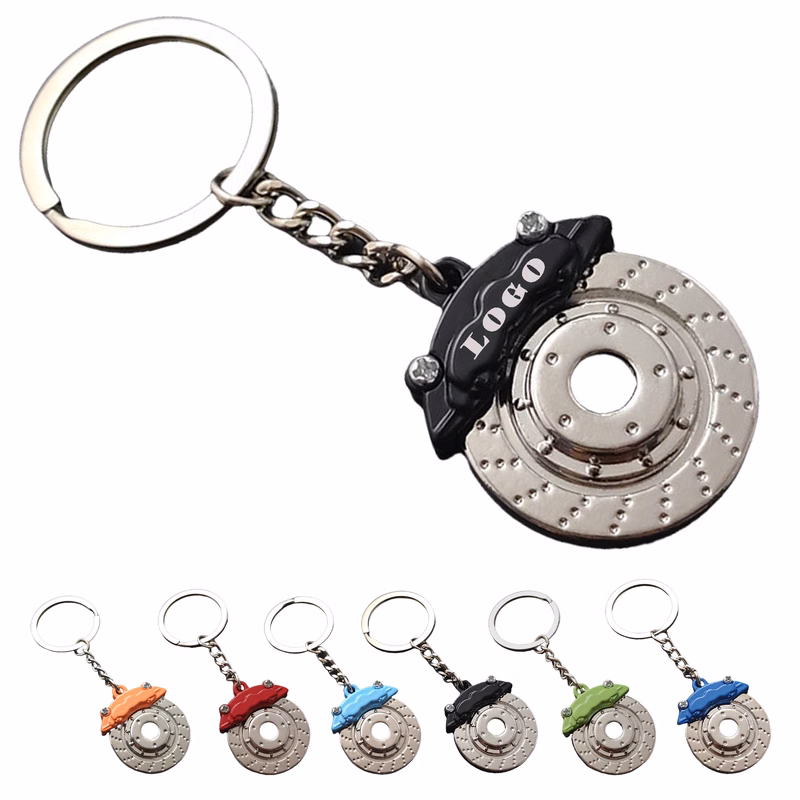 Colorful Zinc Alloy Car Caliper Keychain MOQ50