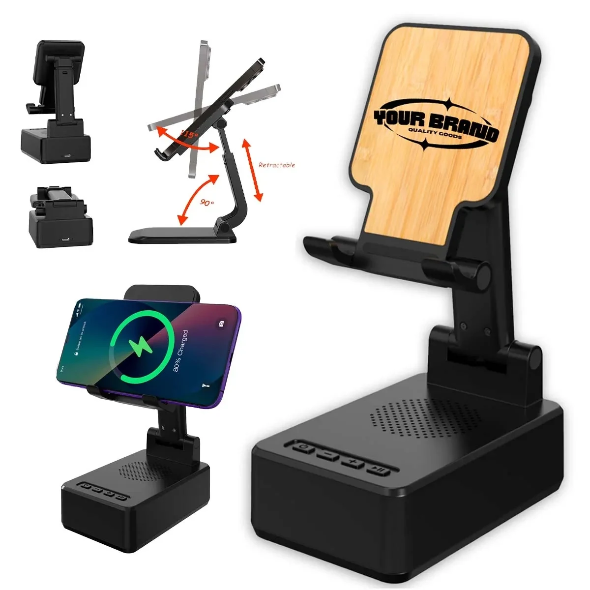 3 In 1 15W Fast Charging Wireless Charger BT Speakers 1