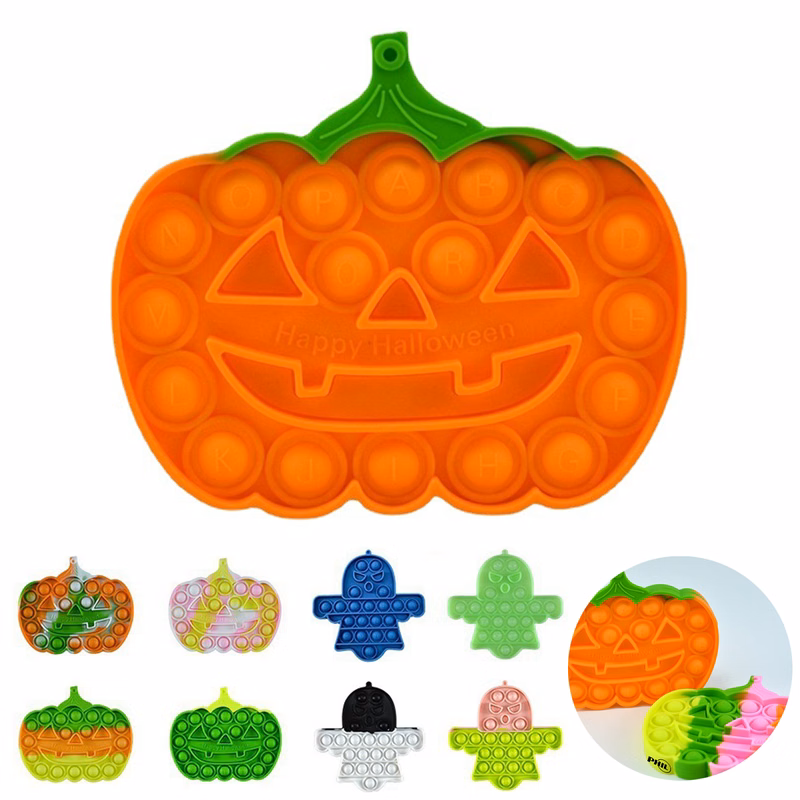 Silicone Halloween Pumpkin Push Pop Fidget Toy