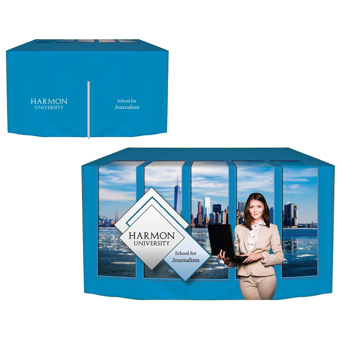 4' Customized Zipper Back Fitted Table Cover 1