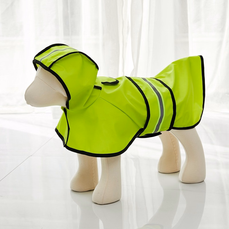 PU dog reflective raincoat