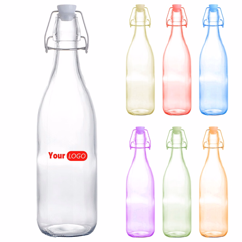 Glass 34Oz Clear Bottle