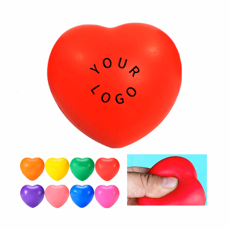 Custom Heart-Shaped Stress Ball for Promotions and Wellness