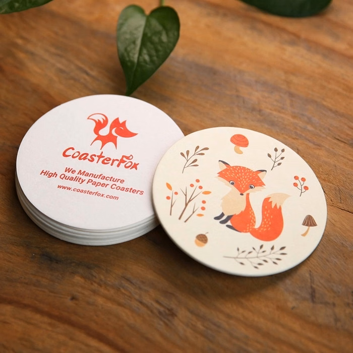 4" Round Pulpboard Coasters