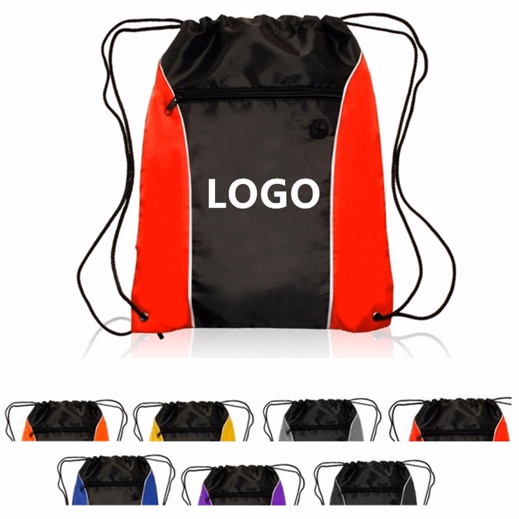 Drawstring Backpacks w/Front Zipper