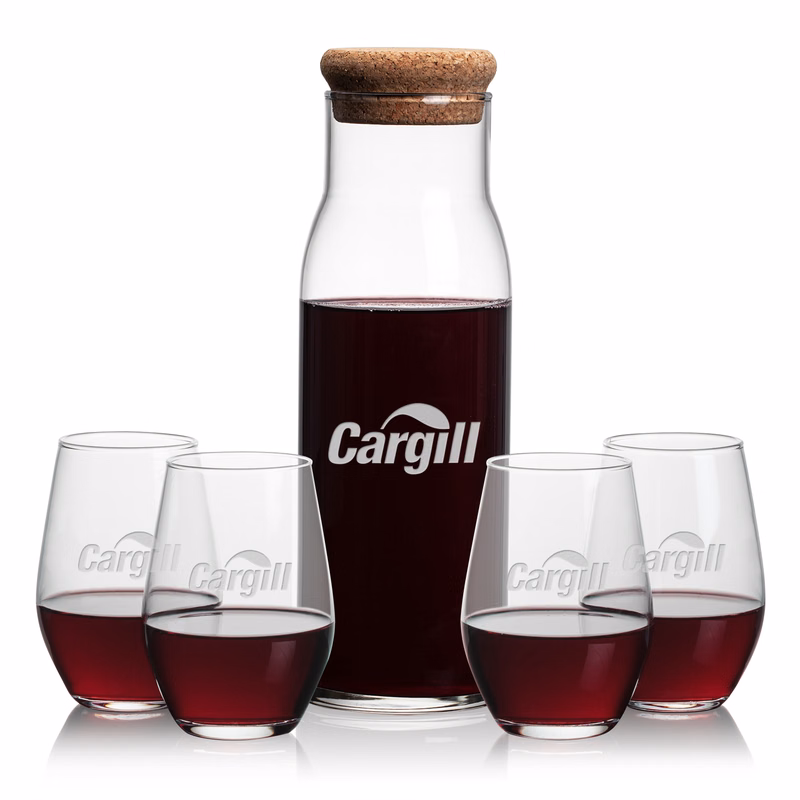 Aviston Carafe & Vale Stemless Wine