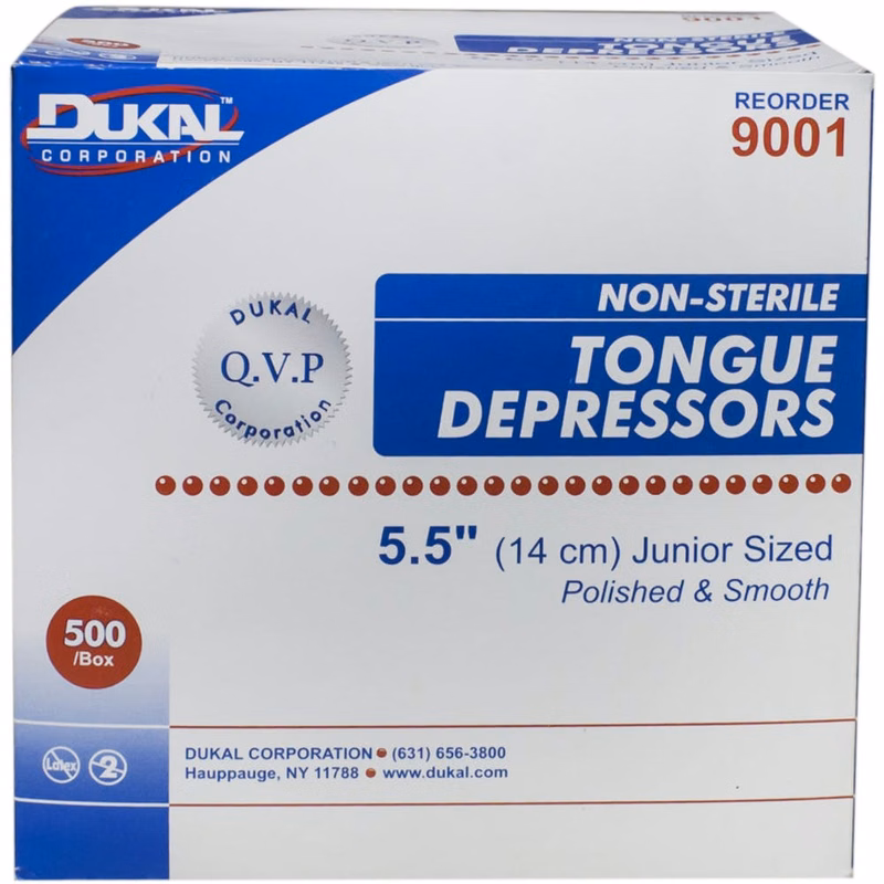 Junior Tongue Depressors - 5.5" Polished 500 Pack