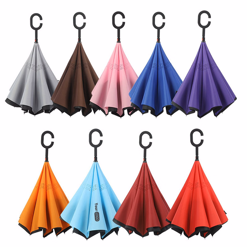 Polyester Inverted C-Handle Umbrella