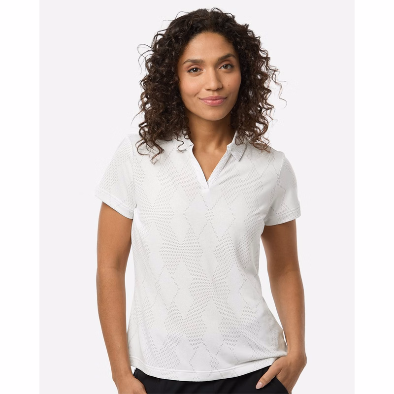 Women's Textured Jacquard Polo - A727