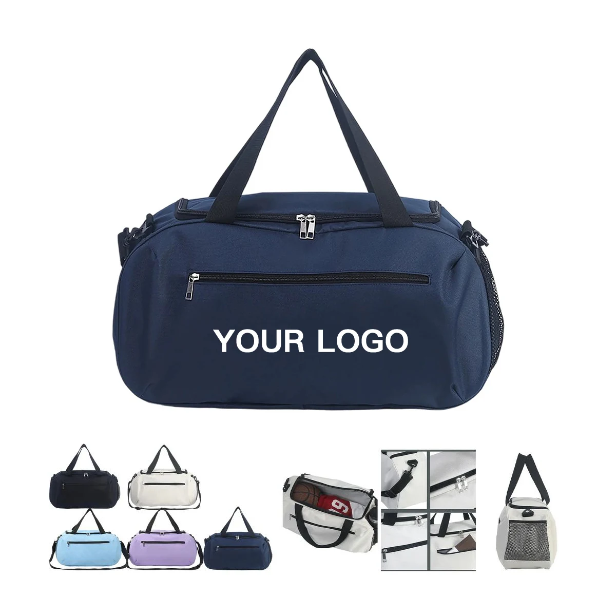 Oxford Fitness Bag with Reinforced Handles and Shoulder Strap 1