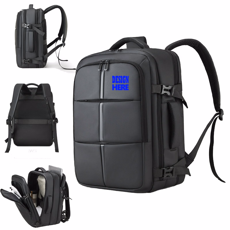 USB-Enabled Expandable Business Laptop Bag