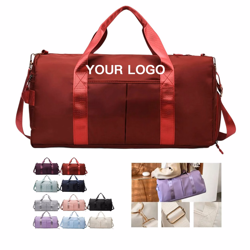 Workout Bag with Multiple Zippered Sections