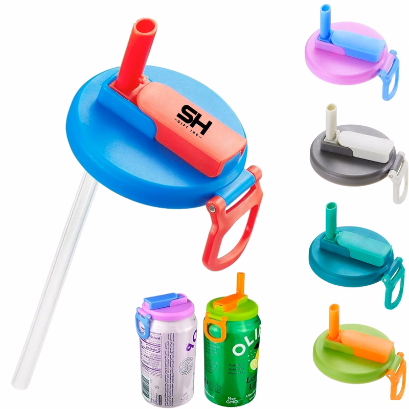 Reusable Leakproof Can Lids with Straws