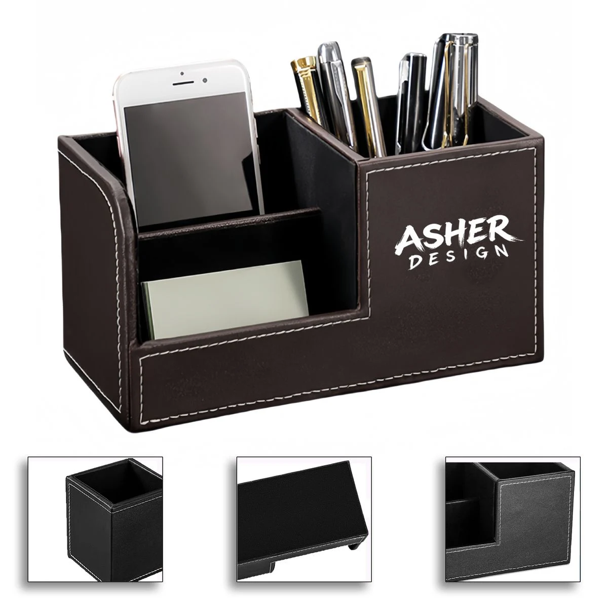 Durable Heavy Duty Faux Leather Executive Stationery Station 1