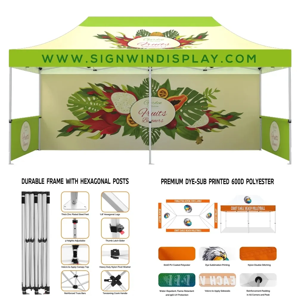 10'x20' Advertising Tent with Customized Sublimation 1