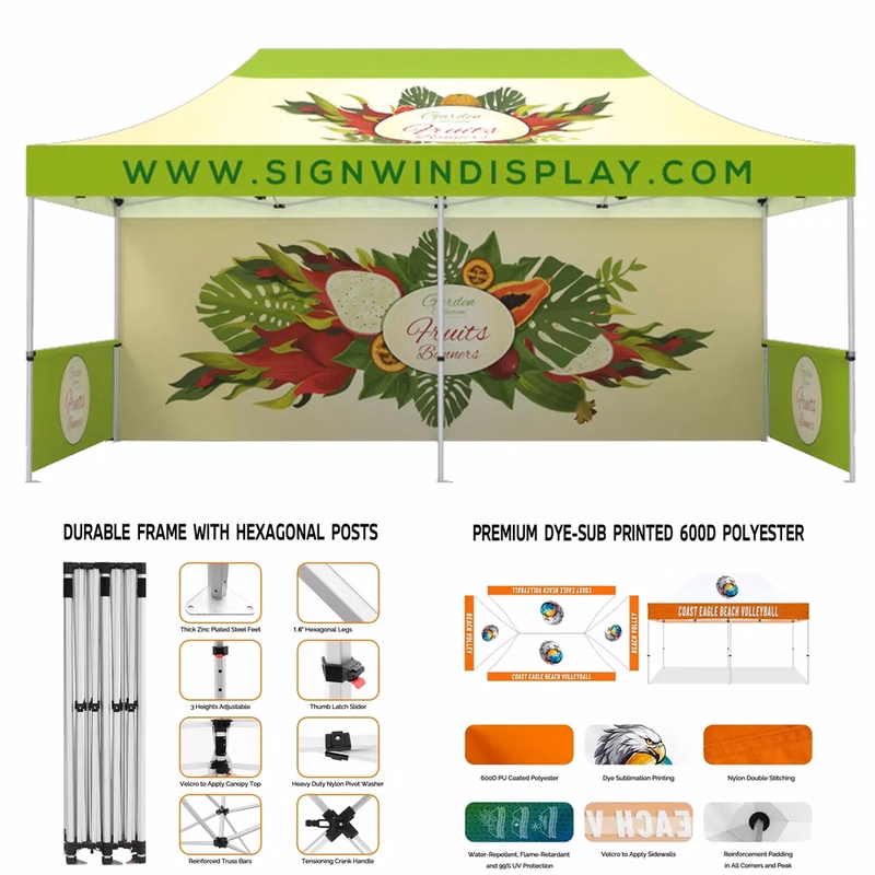 10'x20' Advertising Tent with Customized Sublimation