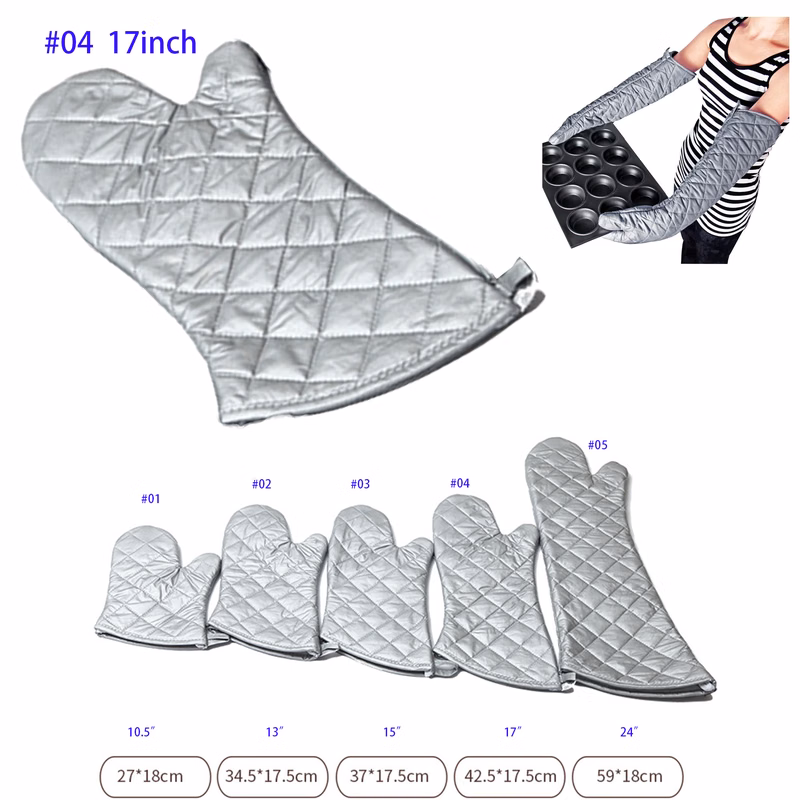 Oven Gloves Heat Resistant Silver-Coated