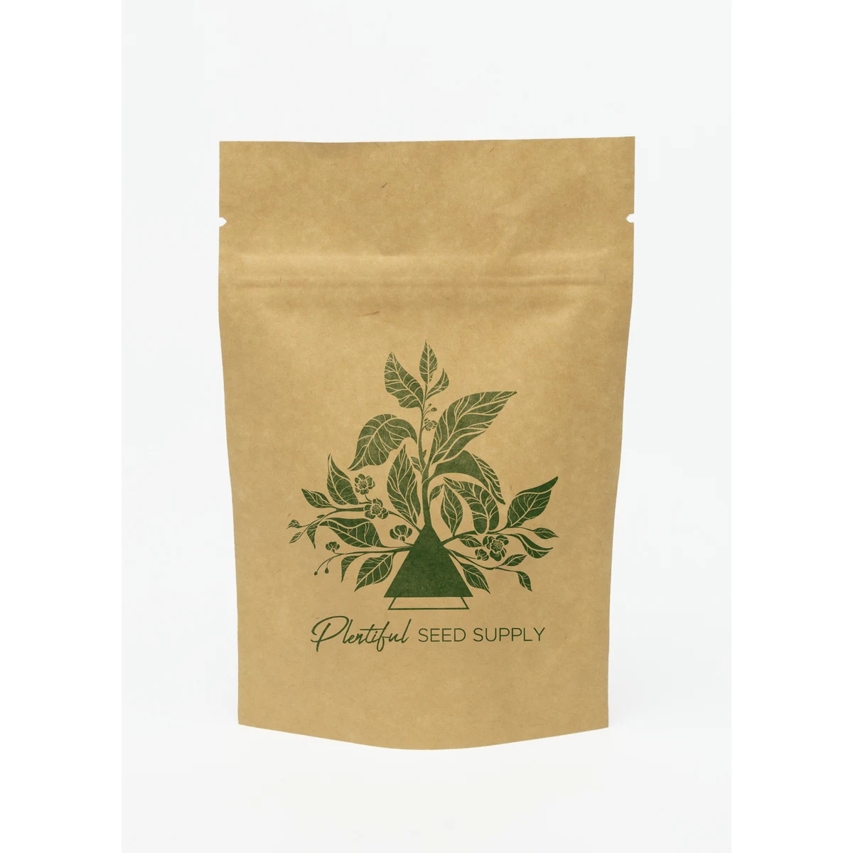 One Color Stand Up Kraft Pouch w/Clear Back (4"W x 6"H x 2"D) 1