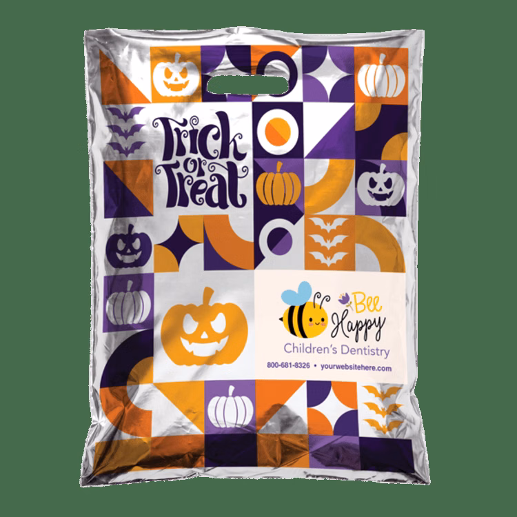 Full Color 1-Sided Reflective Silver Plastic Bag (12" x 15")