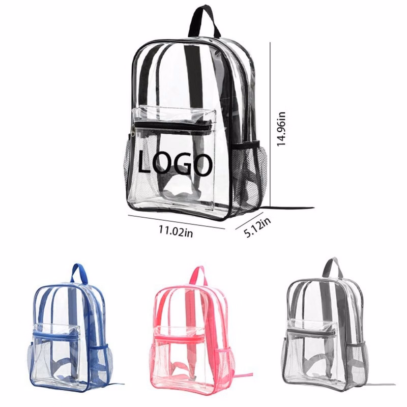 Custom Large Capacity Water Resistant Clear PVC Backpack