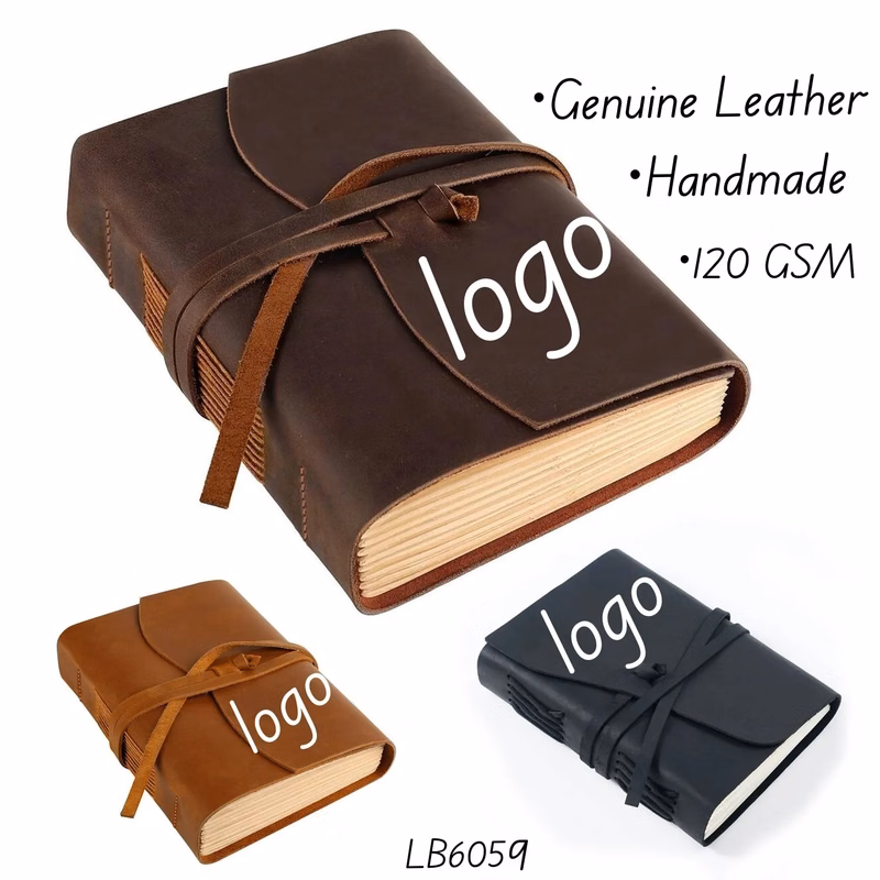 Genuine Leather Journal Bound Writing Notebook Handmade