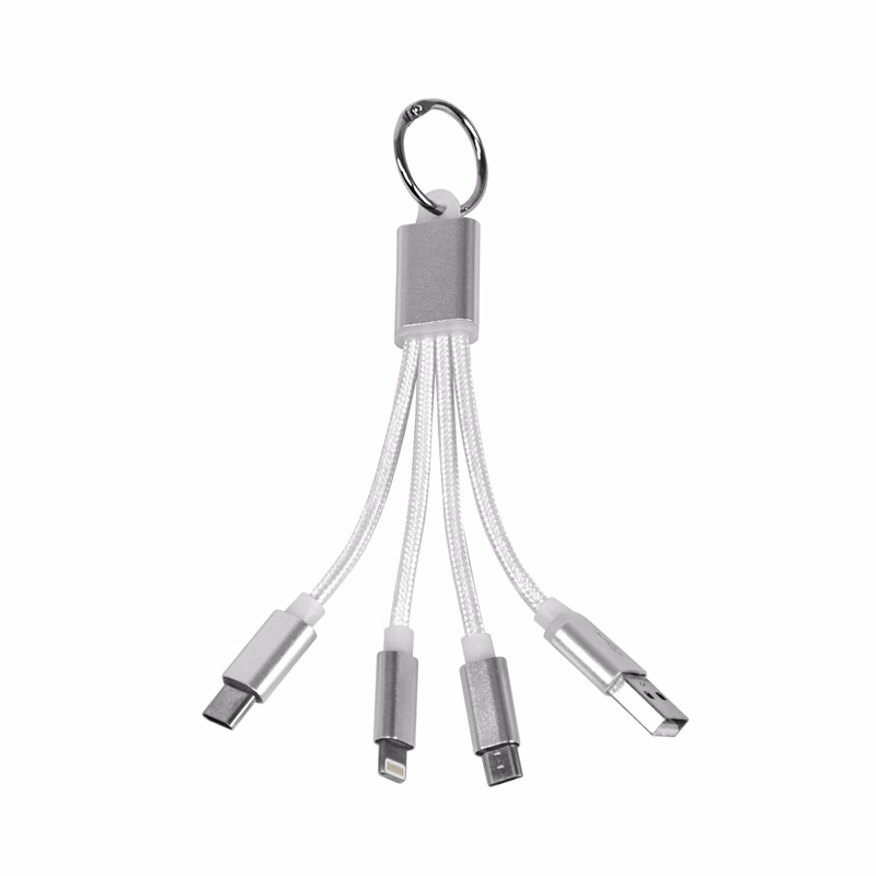 4-in-1 USB Keychain Charging Cable