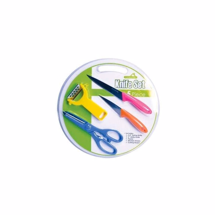 Knife Set with Cutting Board 5-Piece