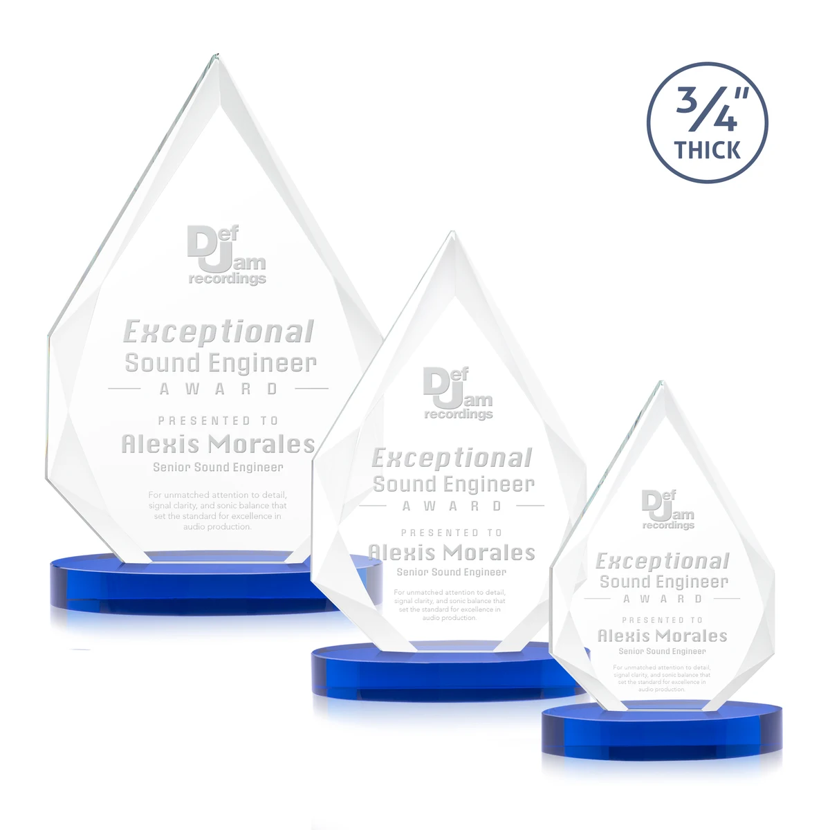Hawthorne Award on Alberton Base - Blue 1