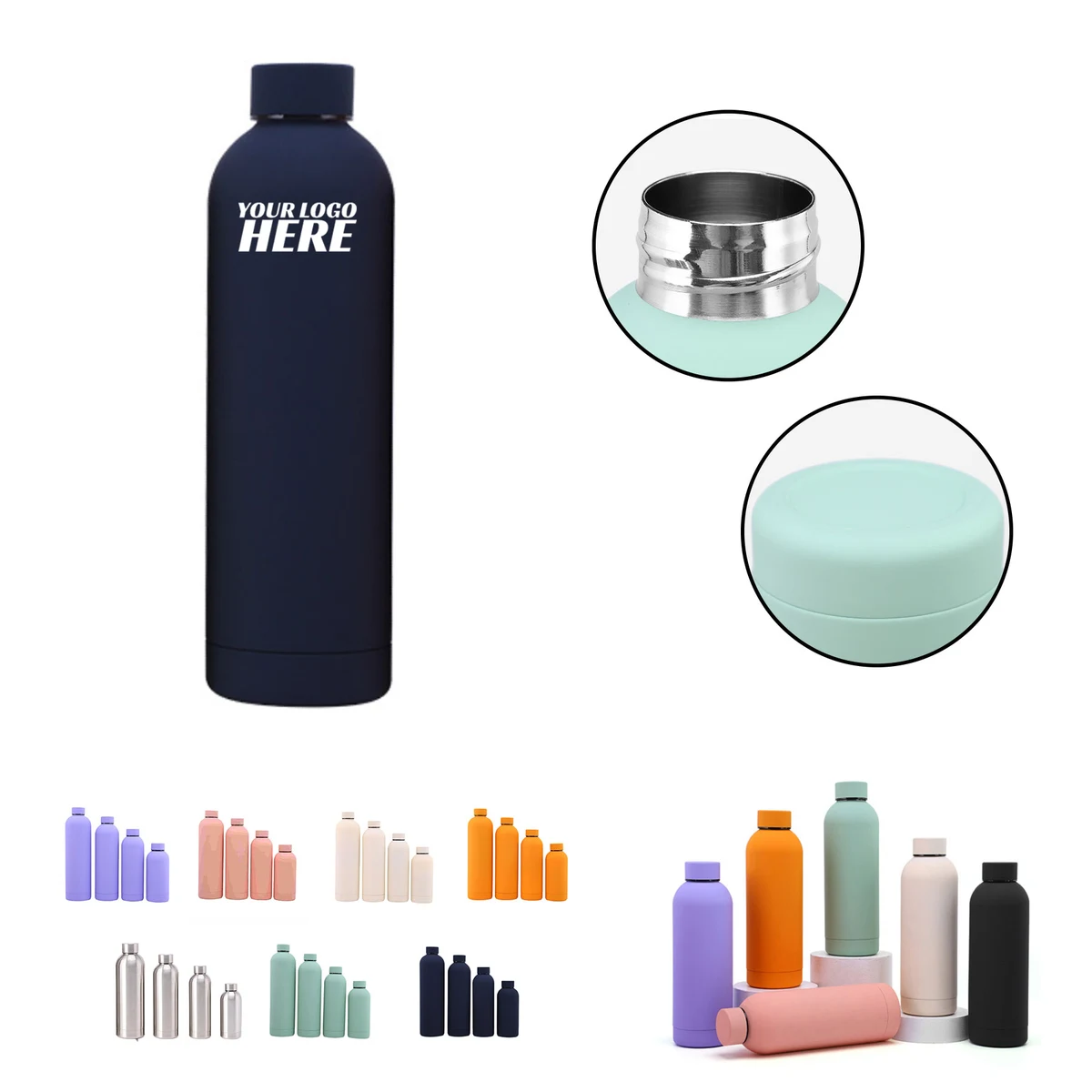 Stainless Steel Water Bottle Narrow Mouth 1