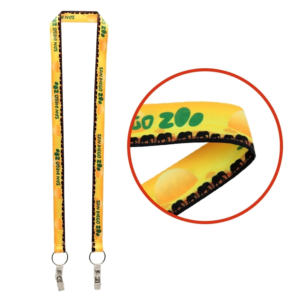 3/4" Dual LA-214 Attachment Sublimation Lanyard 1