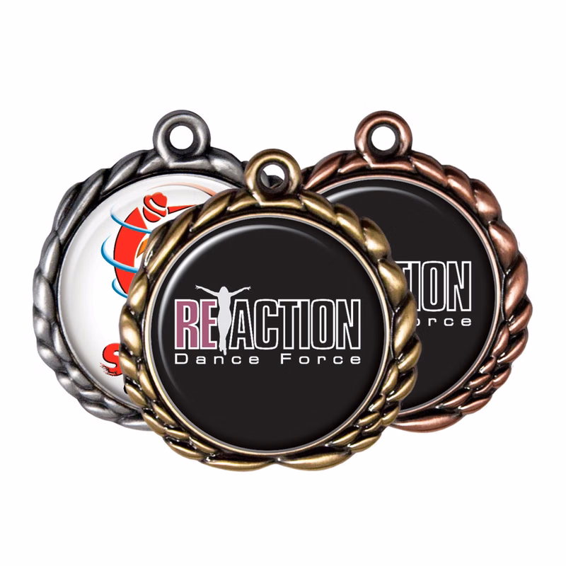 Digistock Medals: 3D Laurel Wreath Border with 1 1/4" DIA Insert