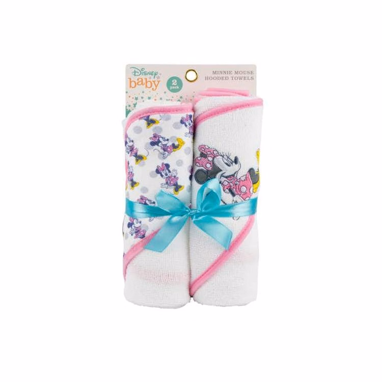 Disney Hooded Towel Sets - Minnie Mouse 2 Pk