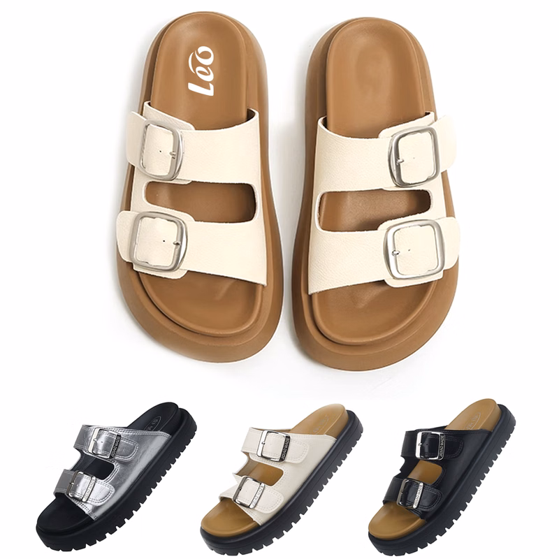 Women's fashionable casual beach one line slippers