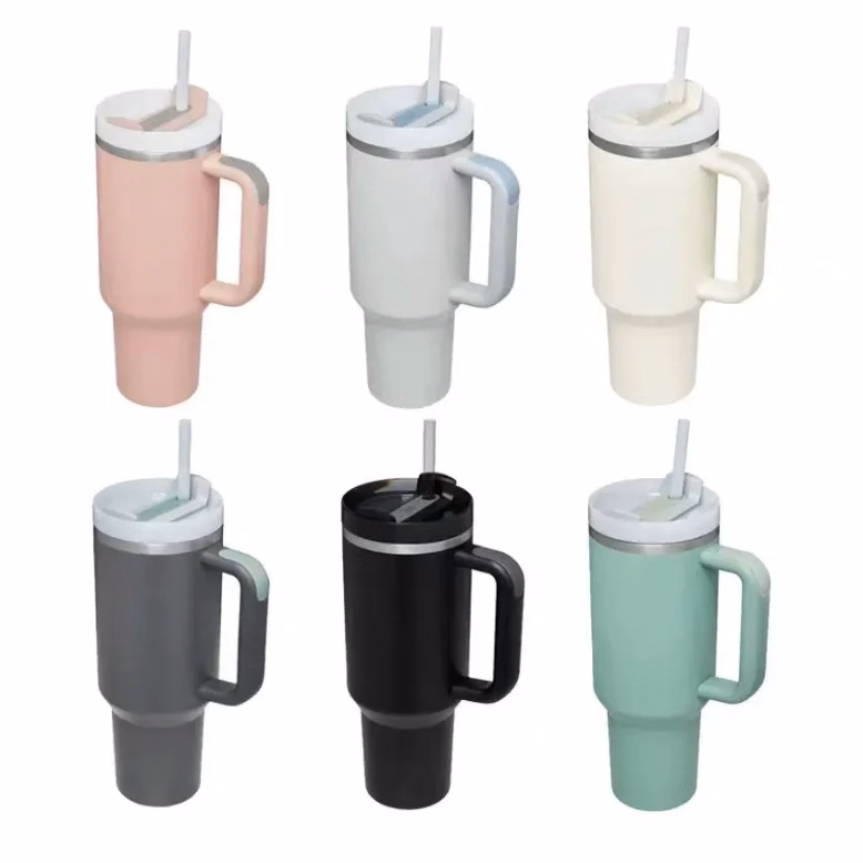 40 Oz Tumbler With Handle And Straw Lid