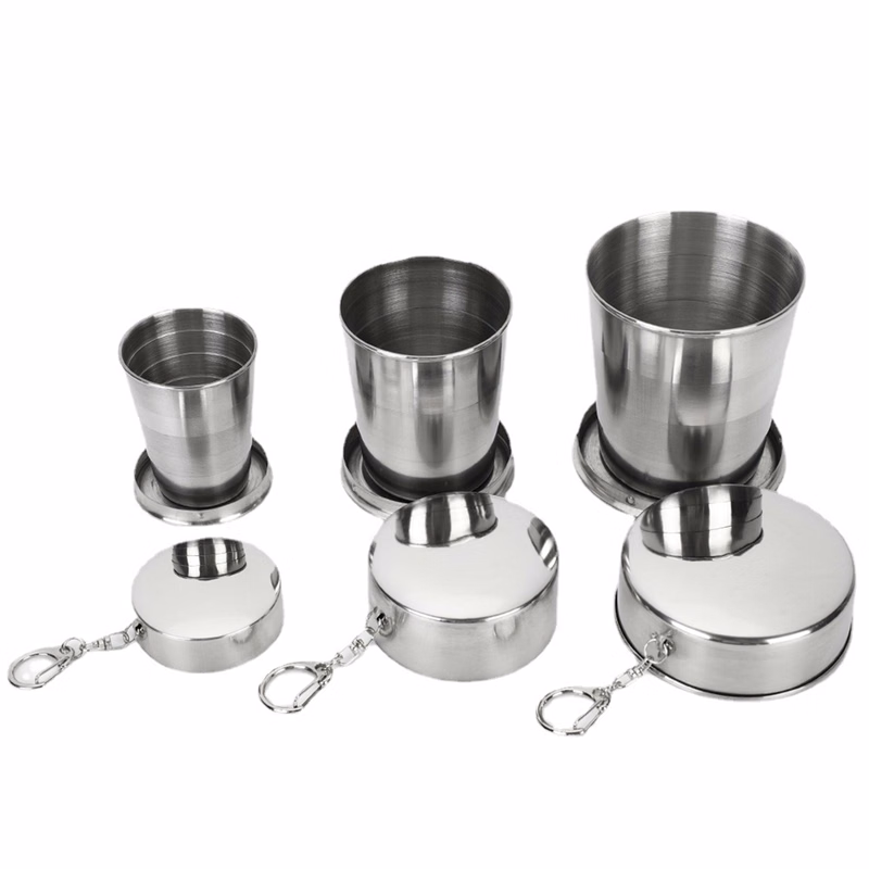 Stainless Steel Foldable Travel Cup with Lid