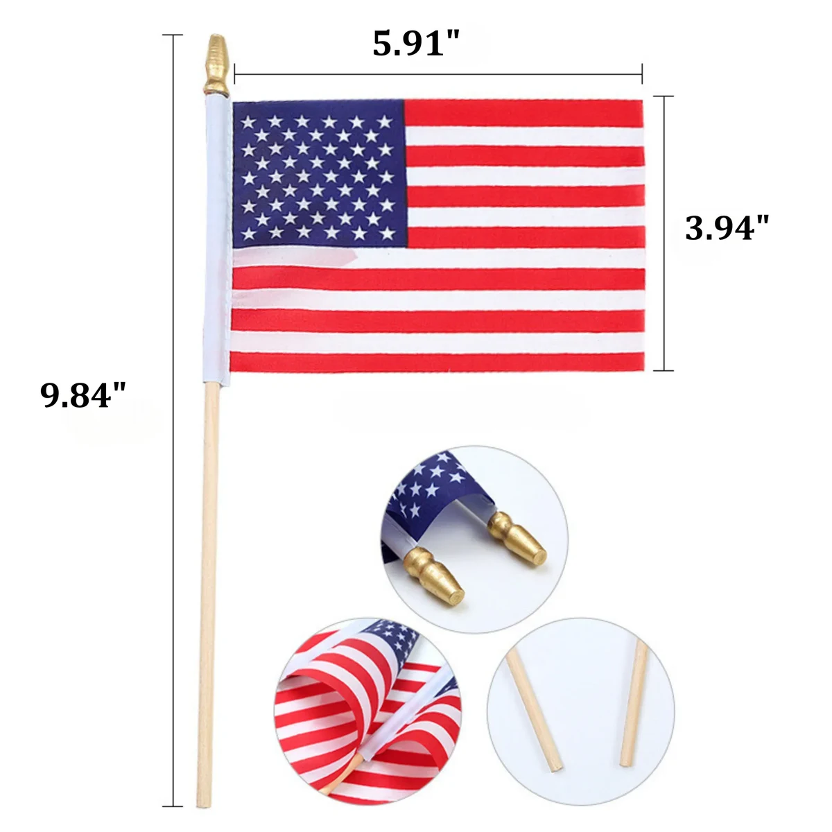 Polyester Patriotic American Flag 1