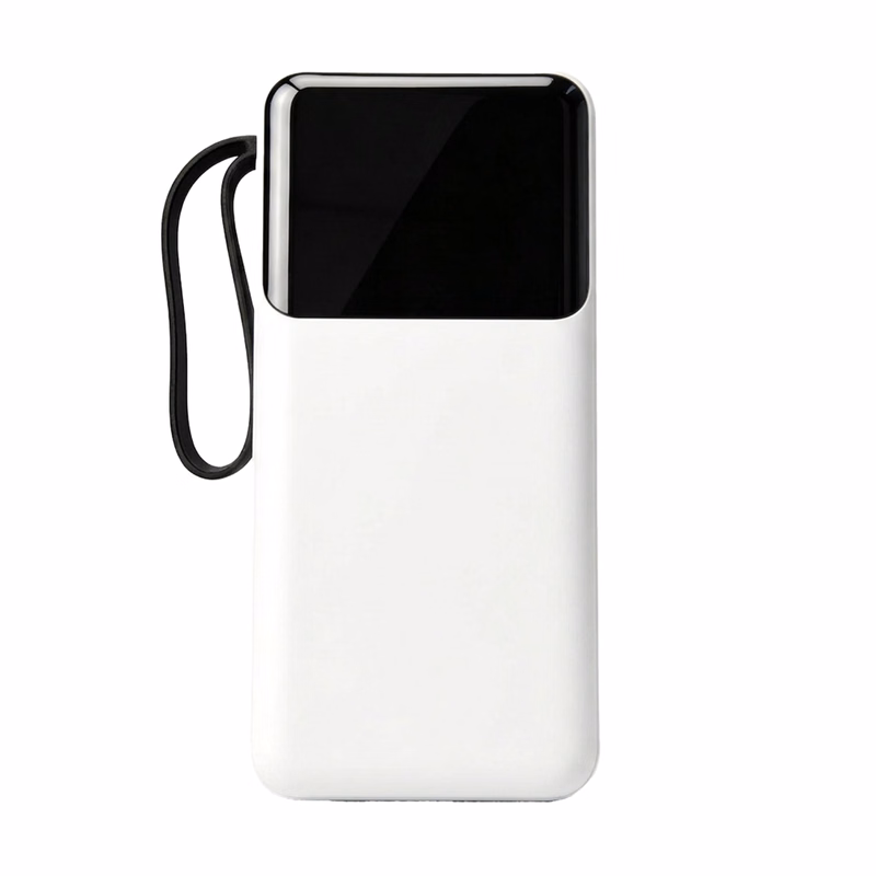 10000mAh LED Display Power Bank - 4 Built-in Cables