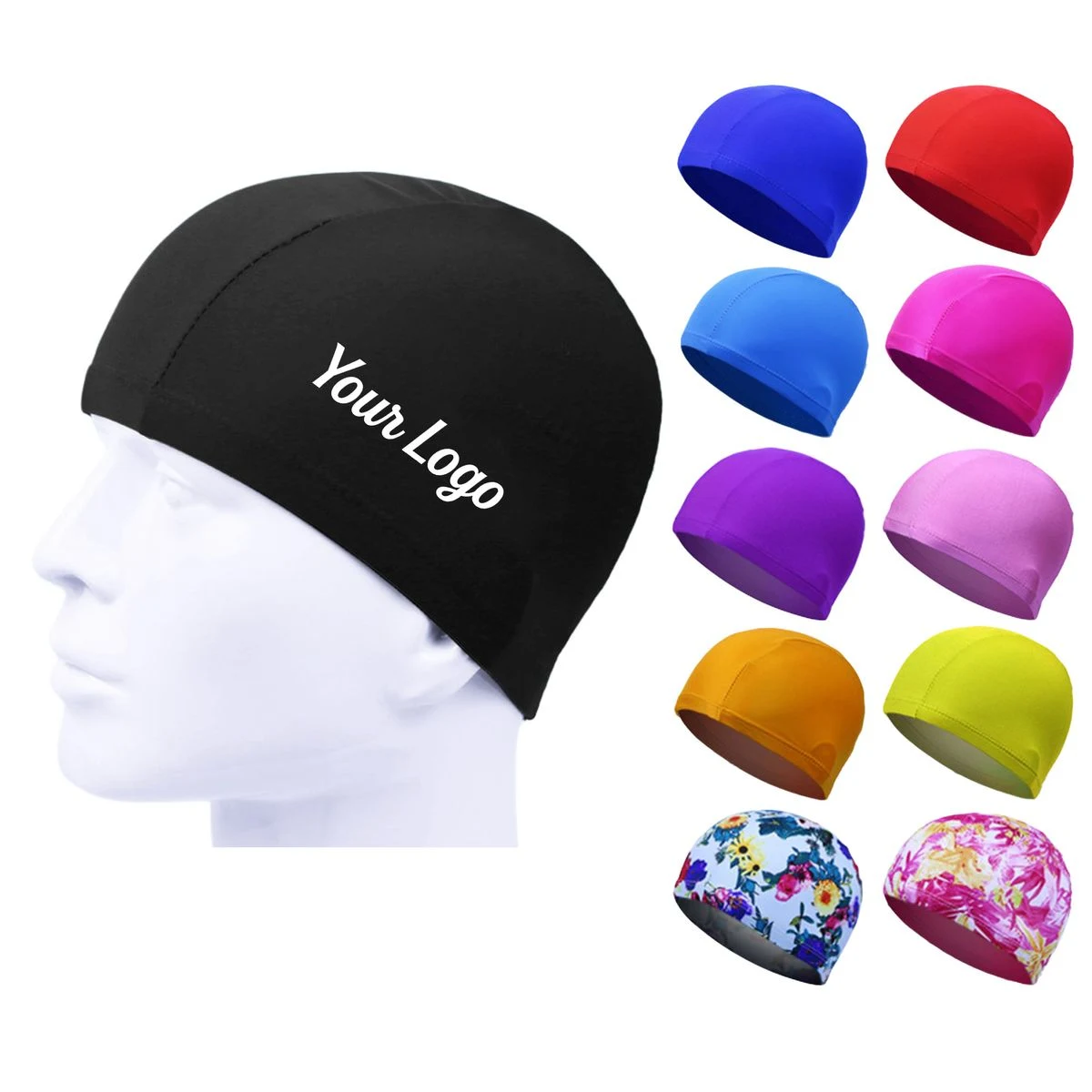 Elastic Fabric Swimming Cap 1