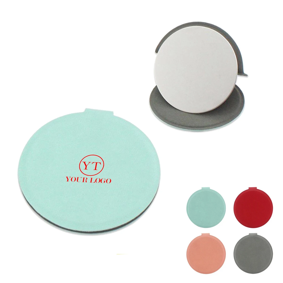 Folding Makeup Mirror with PU Leather Case Cover 1