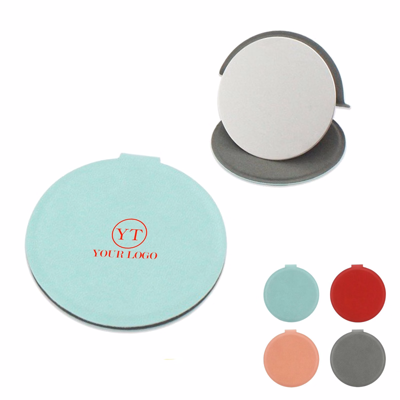 Folding Makeup Mirror with PU Leather Case Cover
