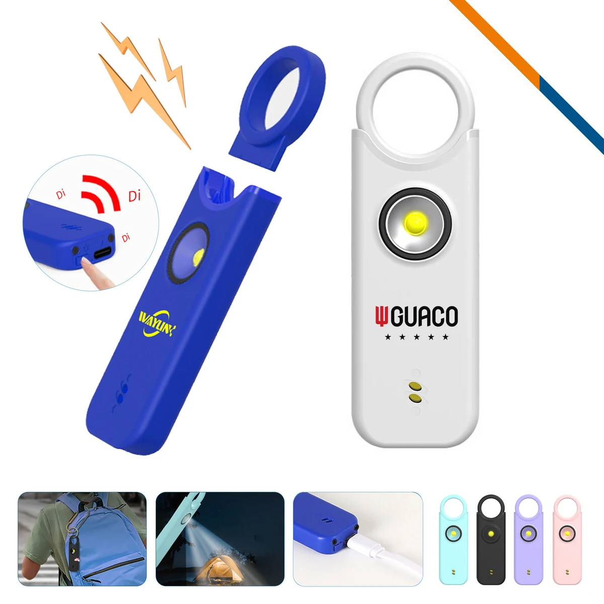Rexa Rechargeable LED Light Safety Alarm 1