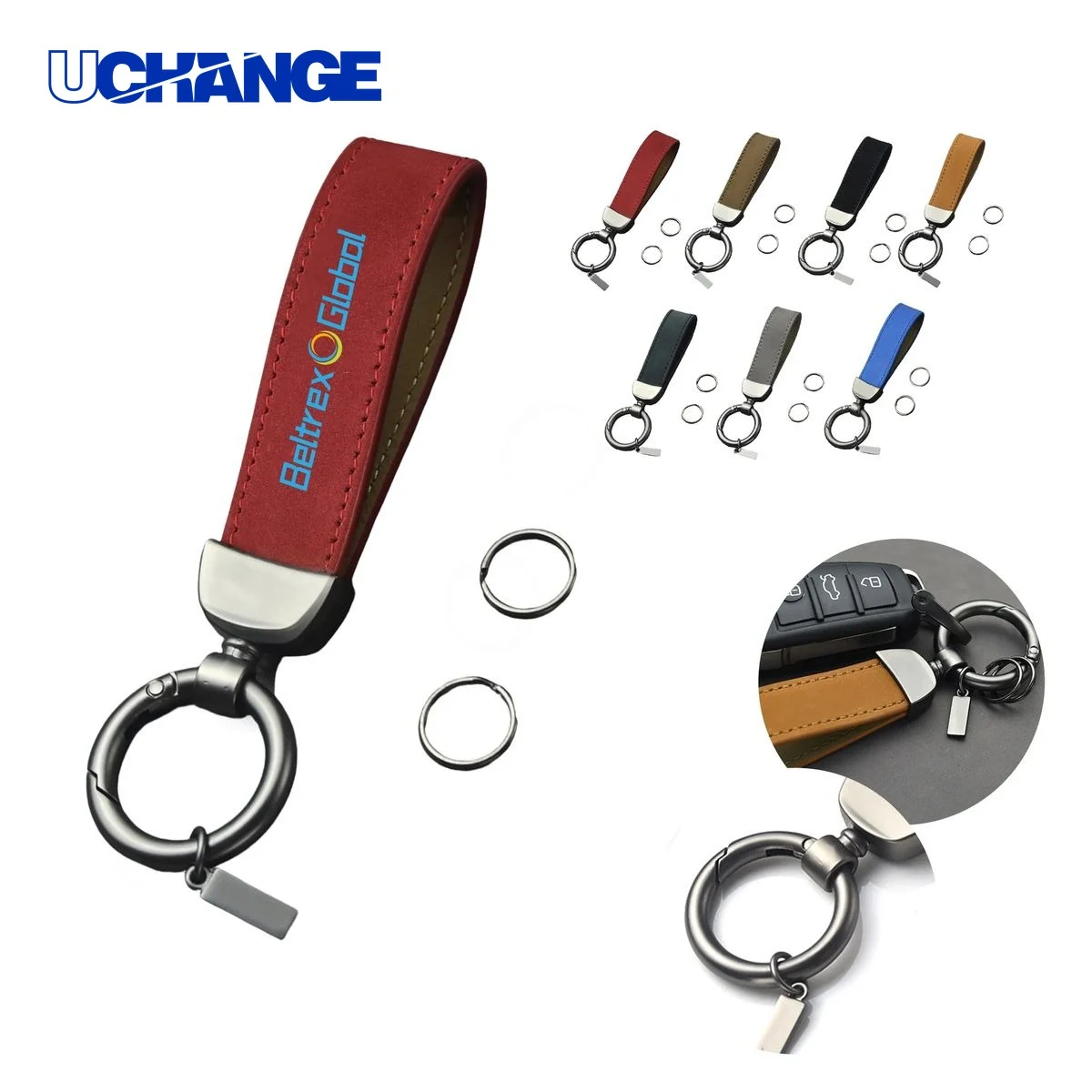 Cowhide Leather Key Holder Keychain for Daily Use 1
