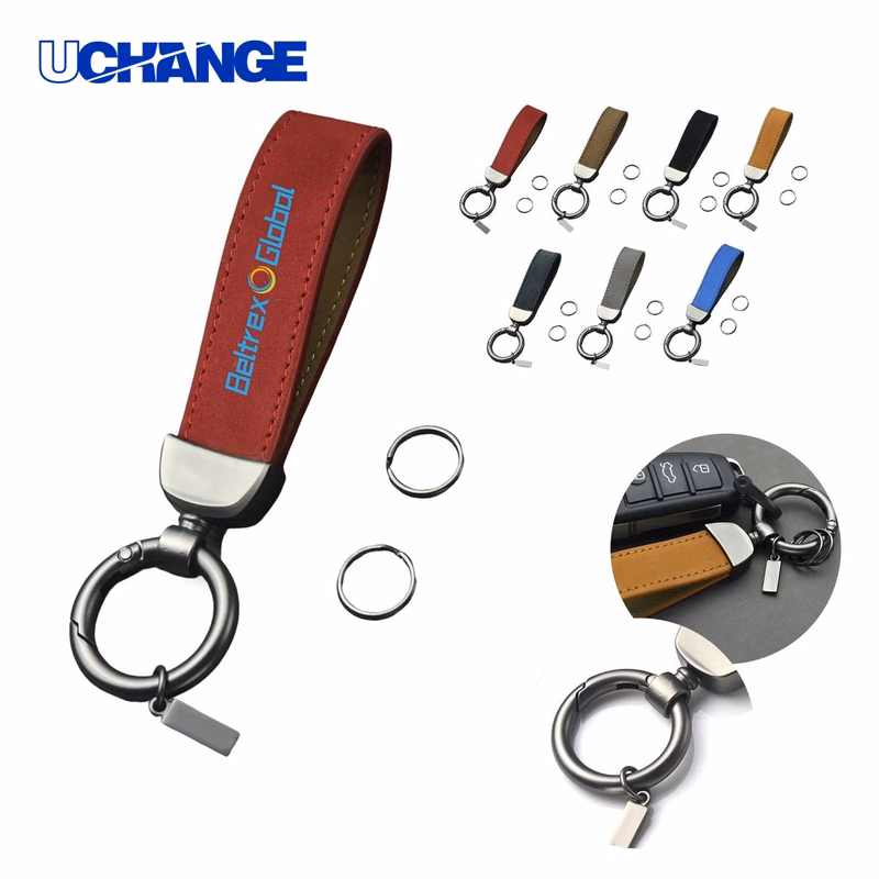 Cowhide Leather Key Holder Keychain for Daily Use